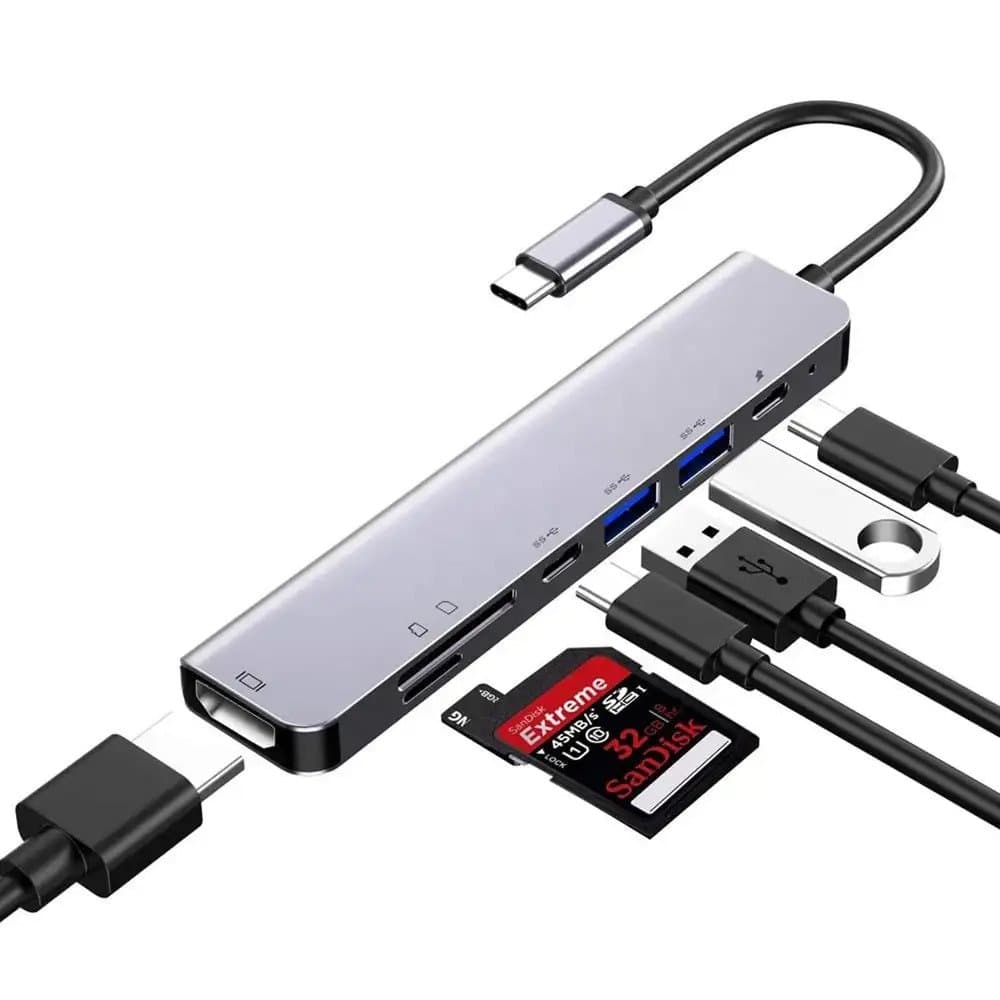 Stacja dokująca USB-C 7-w-1 USB-C HDMI 4K SD Macbook Pro / Air