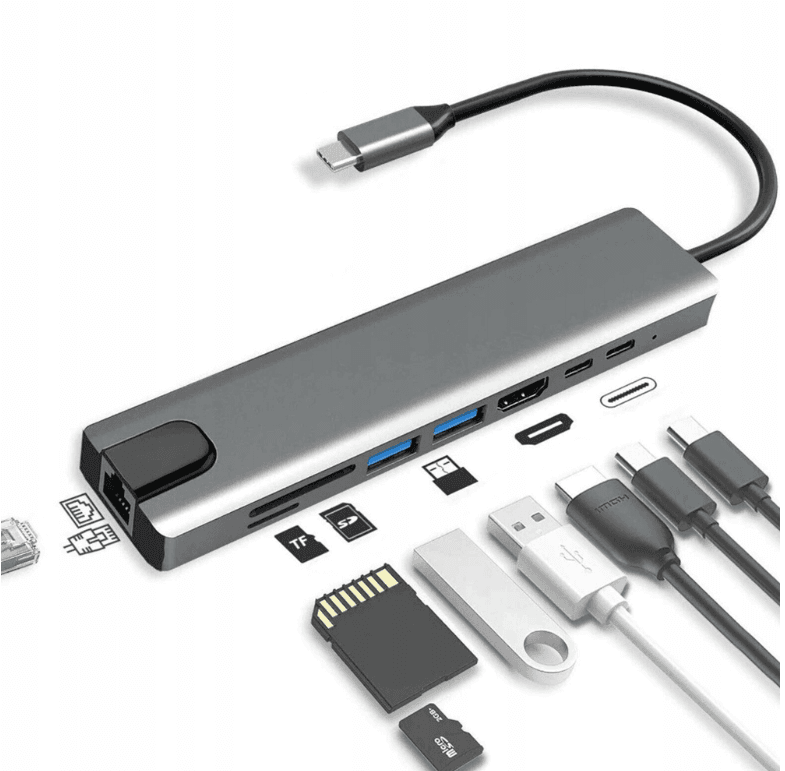USB-C 8-w-1 HDMI 4K SD Macbook