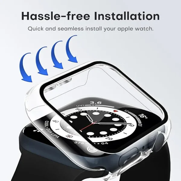 SZKŁO OBUDOWY DO APPLE WATCH 4/5/6/SE 40MM | TWARDY PRZEZROCZYSTY