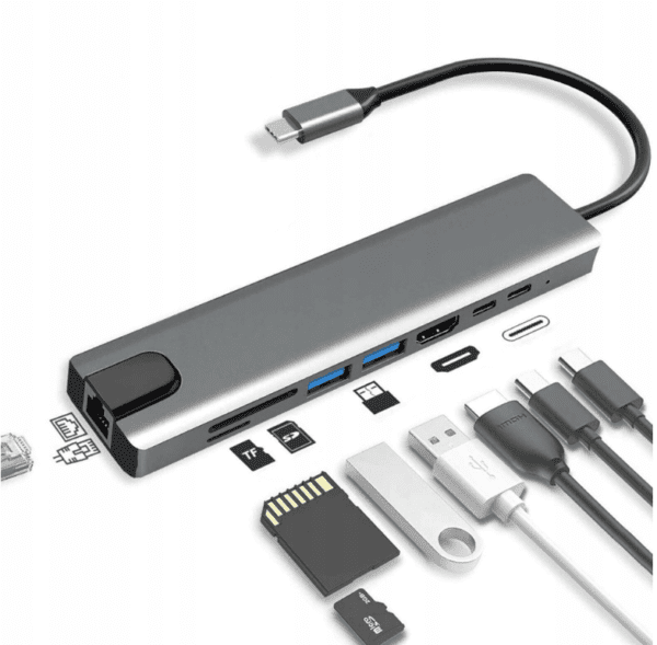 USB-C 8-w-1 HDMI 4K SD Macbook